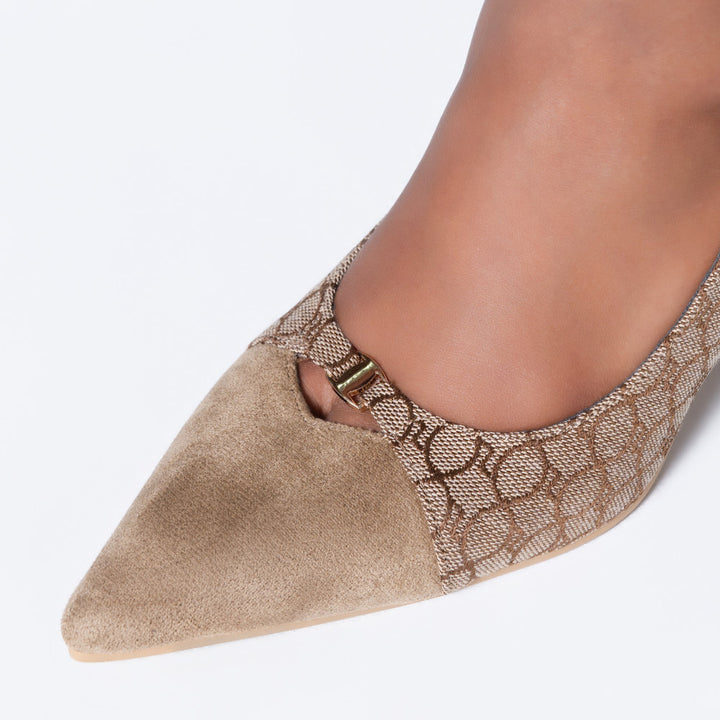 Ladies Buckle Trim Heel
