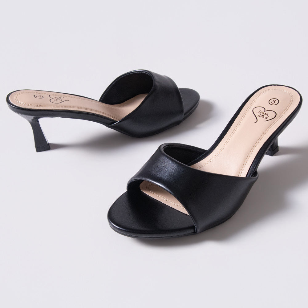 Ladies Black Kitten Heels