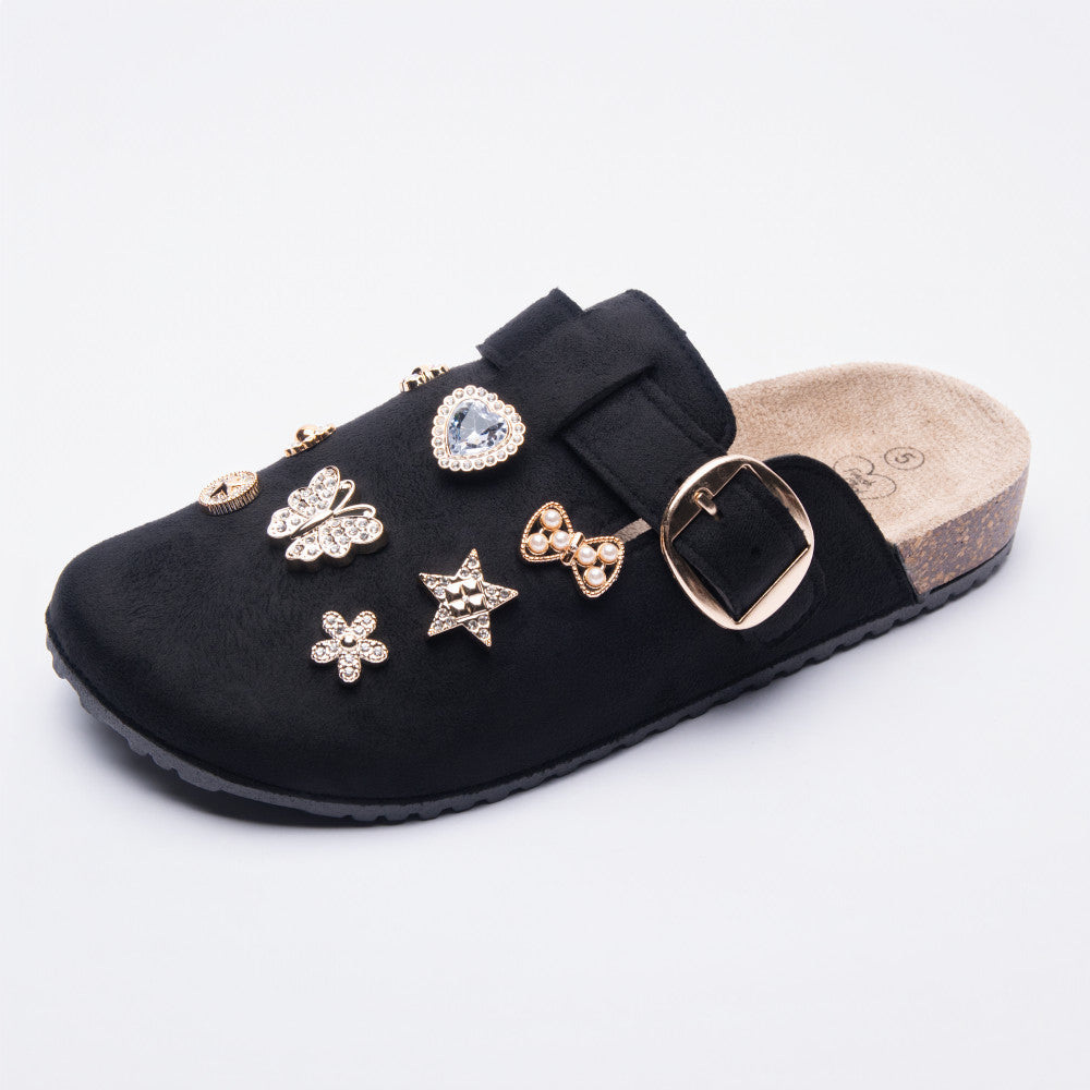 Ladies Diamante Jewels Closed Birkie Sandals