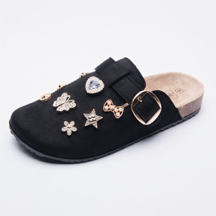Ladies Diamante Jewels Closed Birkie Sandals
