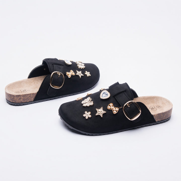 Ladies Diamante Jewels Closed Birkie Sandals