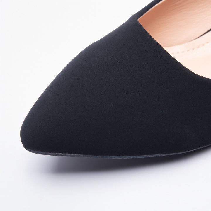 Plain Ladies Black Block Heels