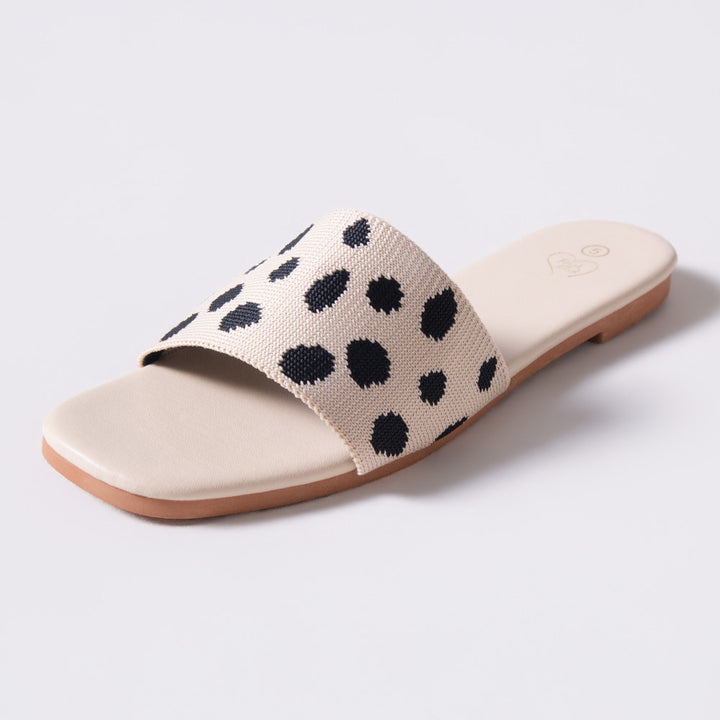 Beige Animal Print Sandals