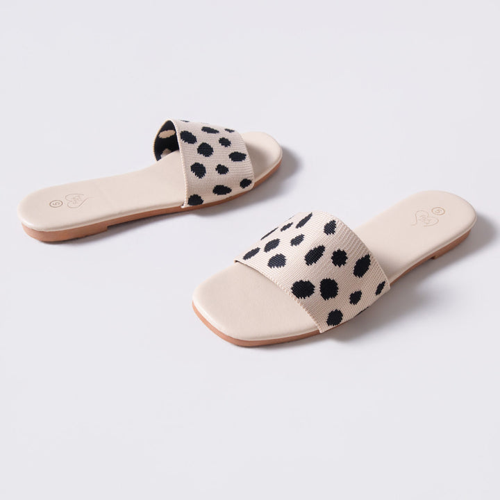 Beige Animal Print Sandals