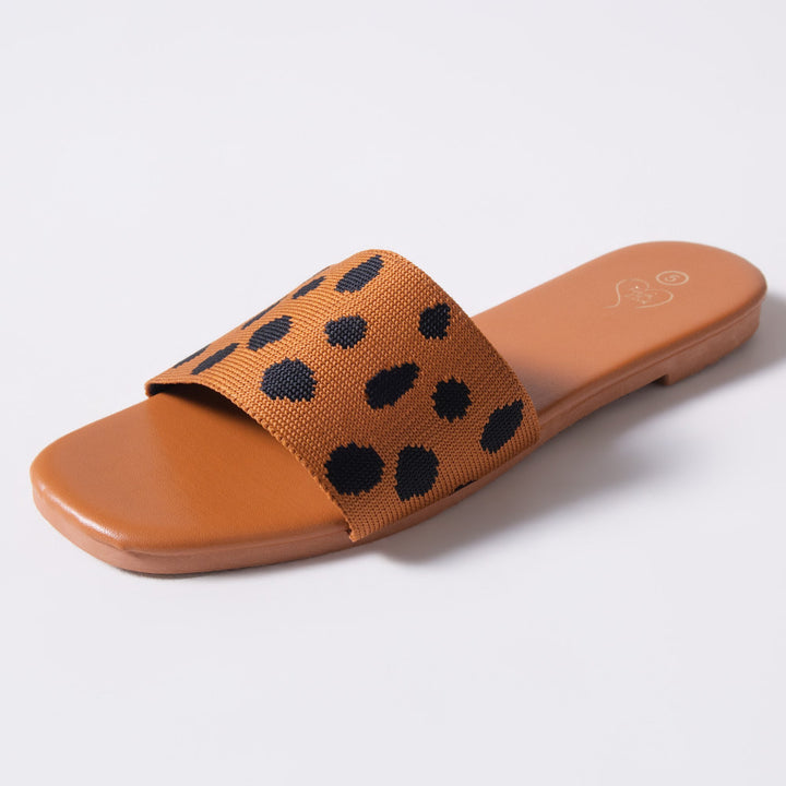 Tan Animal Print Sandals