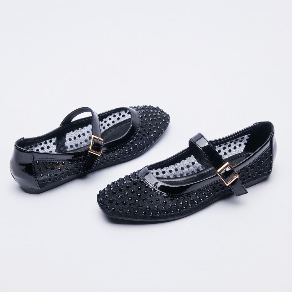 Sequins Edit Black Pumps