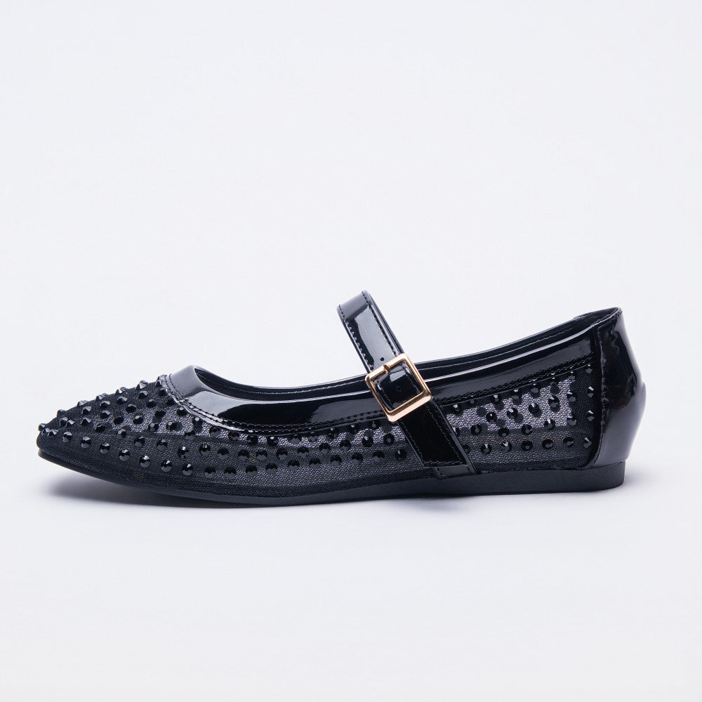 Sequins Edit Black Pumps