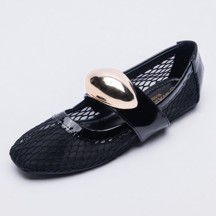 Gold Edit Black Pumps