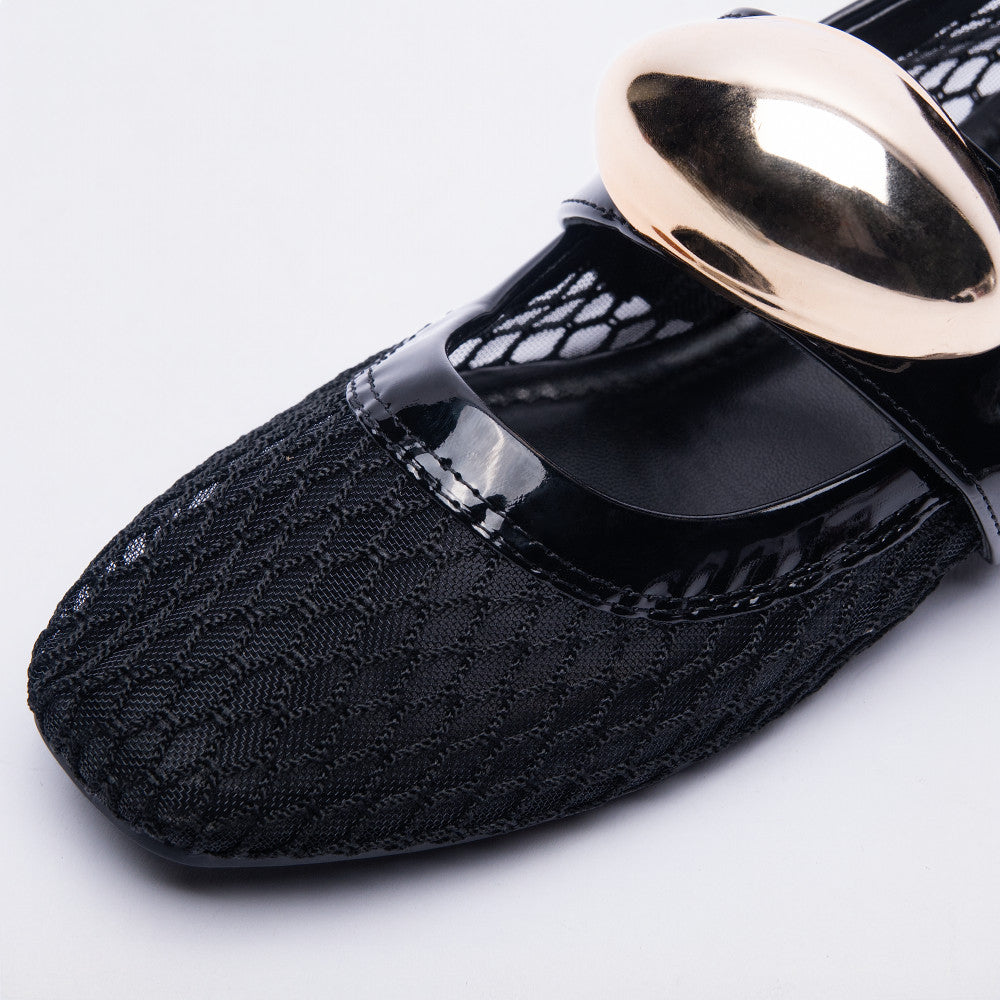 Gold Edit Black Pumps