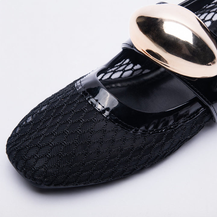 Gold Edit Black Pumps