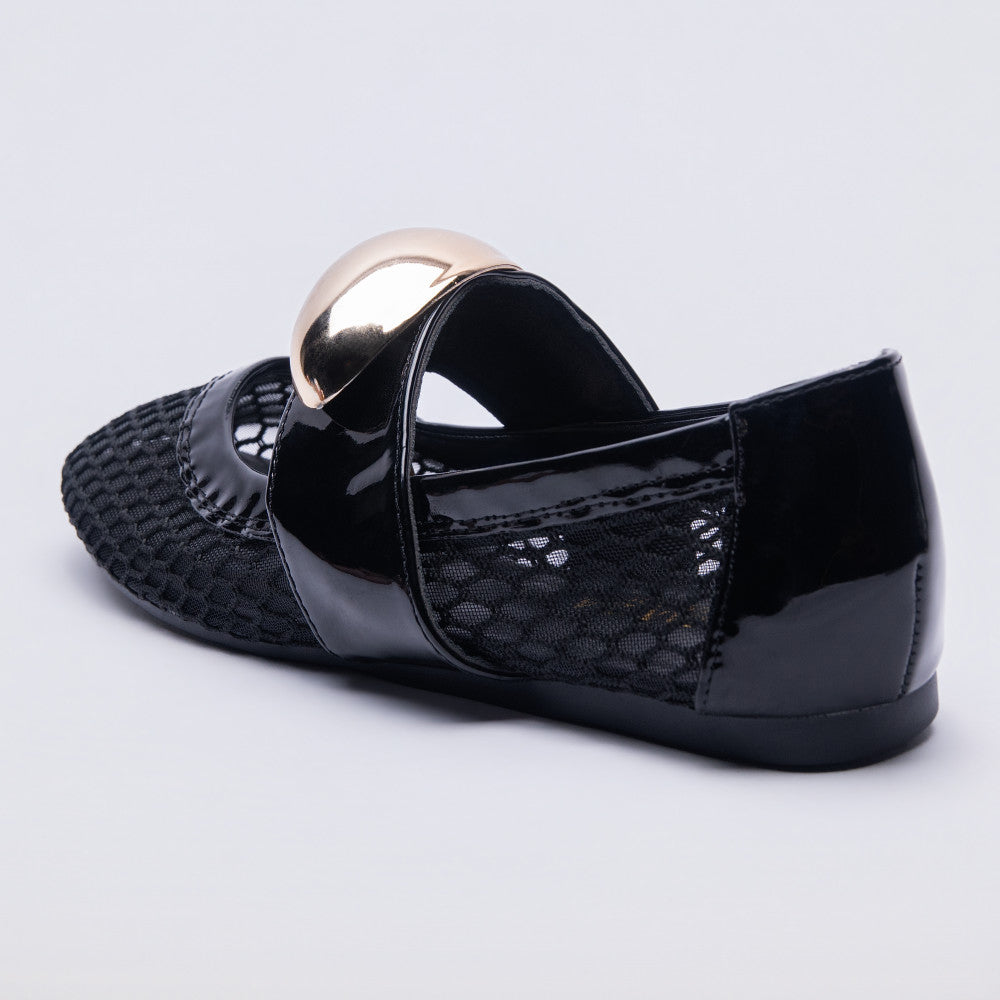 Gold Edit Black Pumps