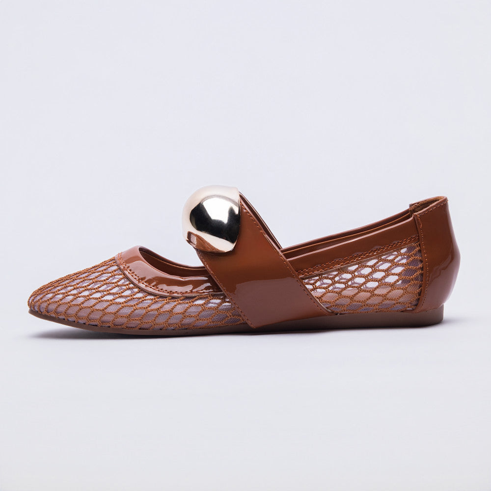 Gold Edit Brown Pumps