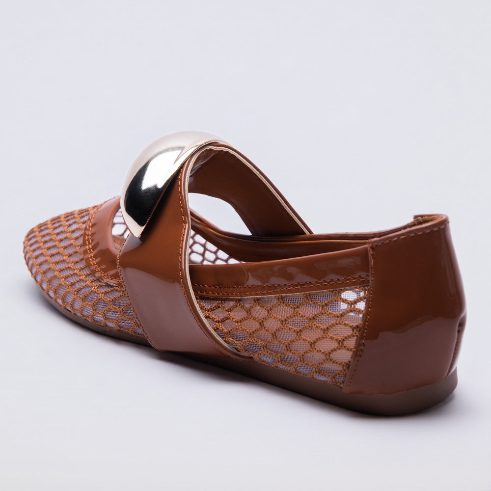 Gold Edit Brown Pumps
