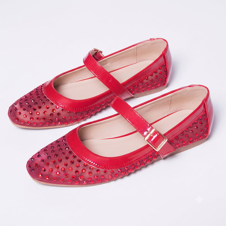 Sequins Edit Red Pumps