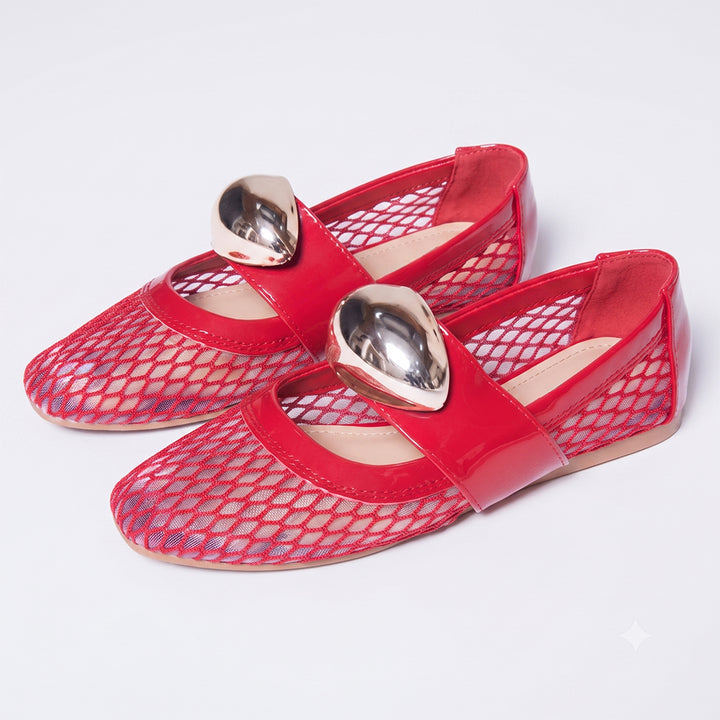 Gold Edit Red Pumps