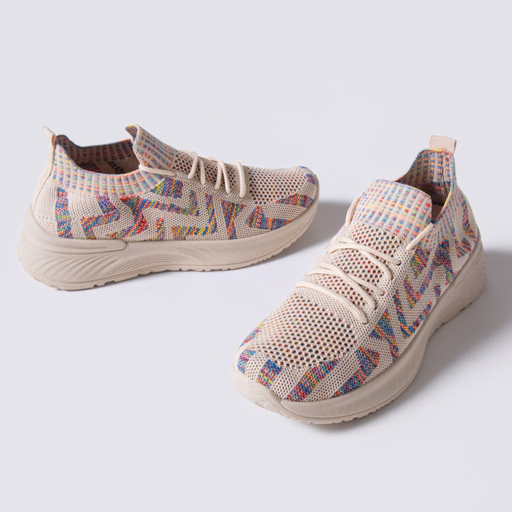 Beige Fly Knit Sneaker