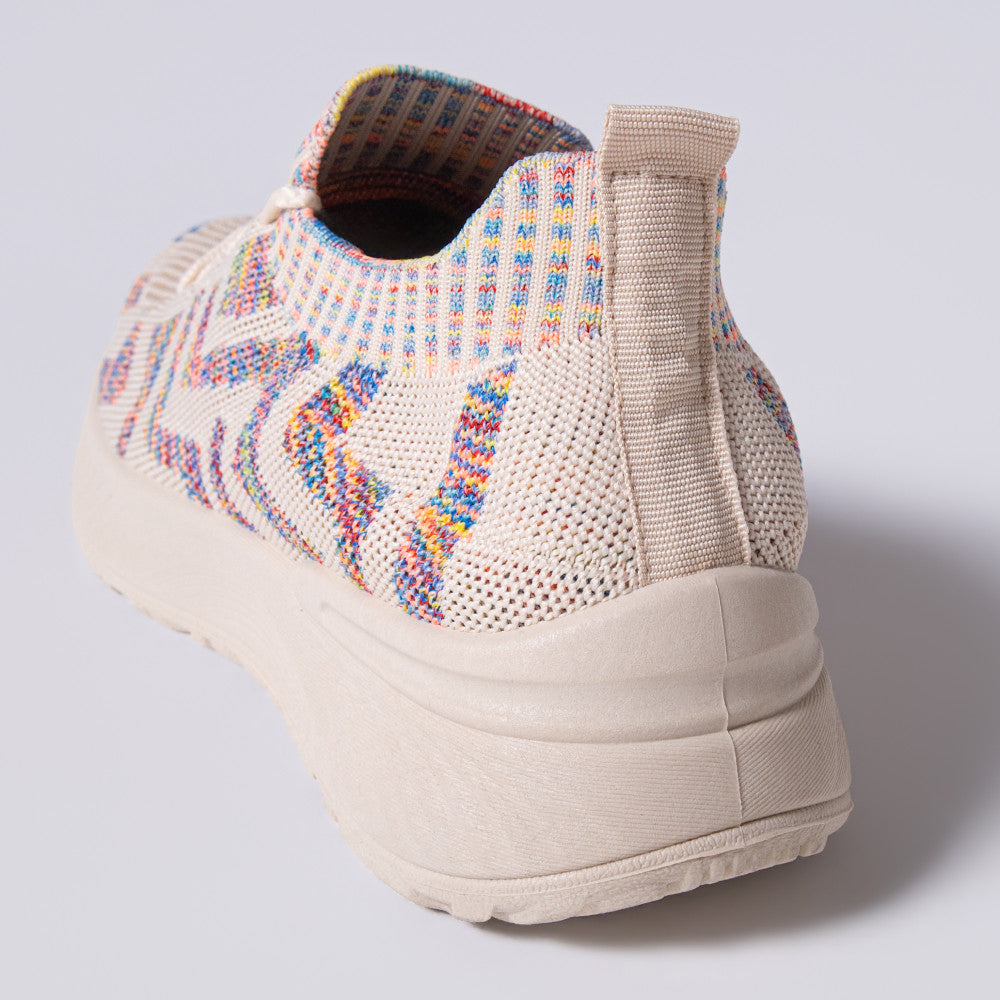 Beige Fly Knit Sneaker