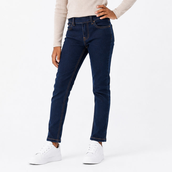 Girls Denim Jeggings With Back Pocket