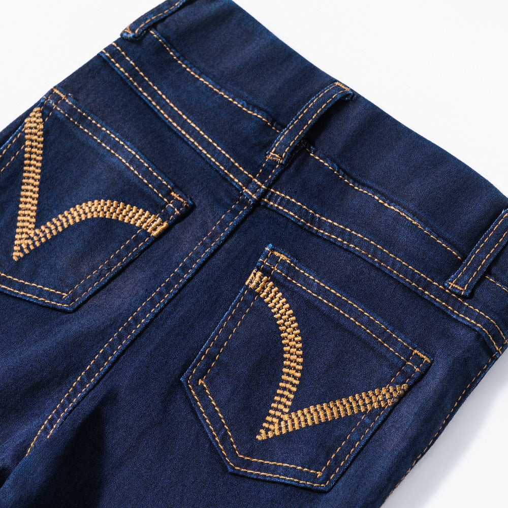 Girls Denim Jeggings With Back Pocket