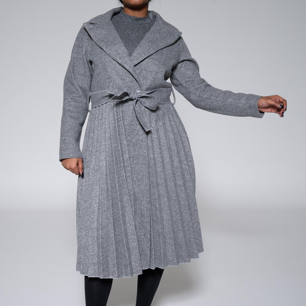Plus Size Grey Melton Jacket