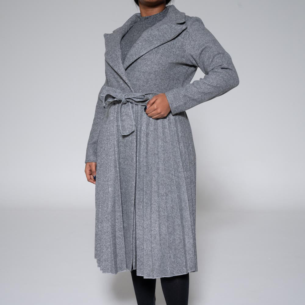 Plus Size Grey Melton Jacket