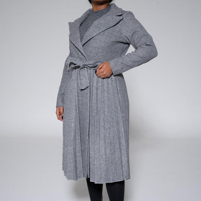 Plus Size Grey Melton Jacket