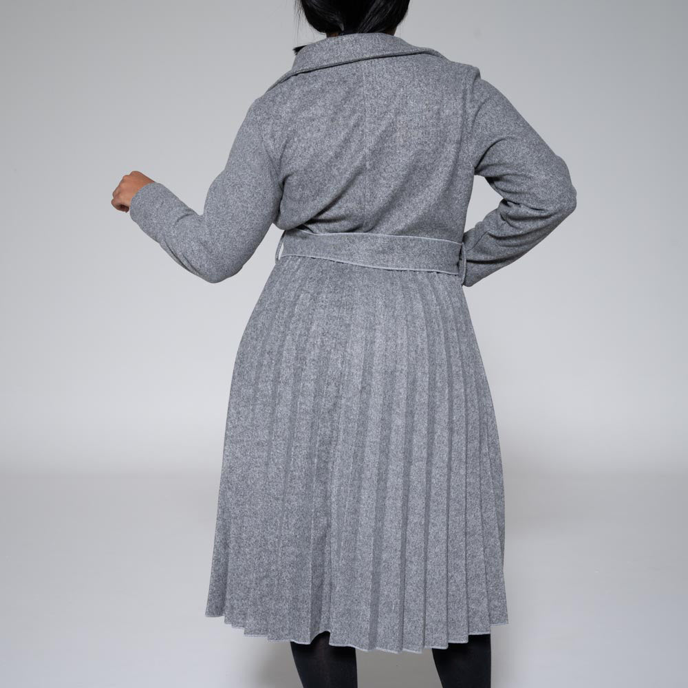 Plus Size Grey Melton Jacket