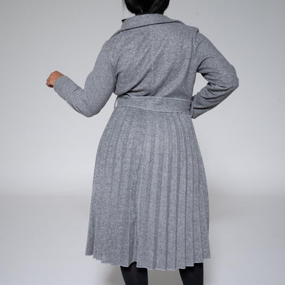 Plus Size Grey Melton Jacket