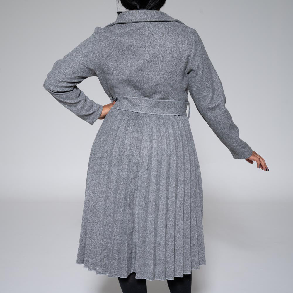 Plus Size Grey Melton Jacket