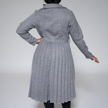 Plus Size Grey Melton Jacket