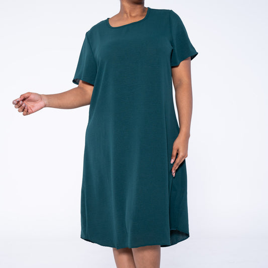 Bottle Green Plus Size Airflow Tunic