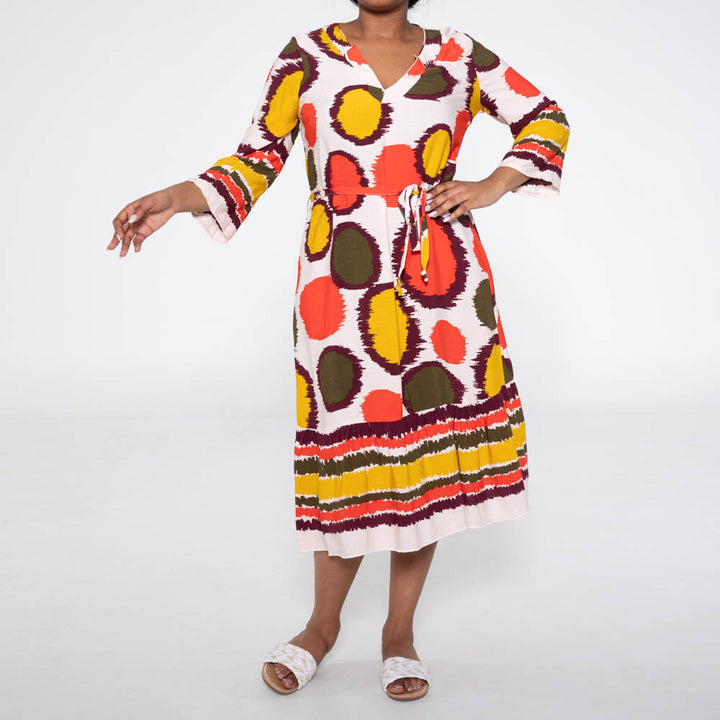Plus Size Printed Tiered Tunic
