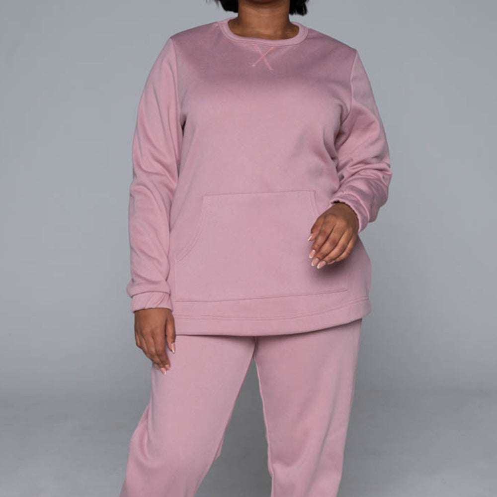 Plus Size Spun Poly Track Top