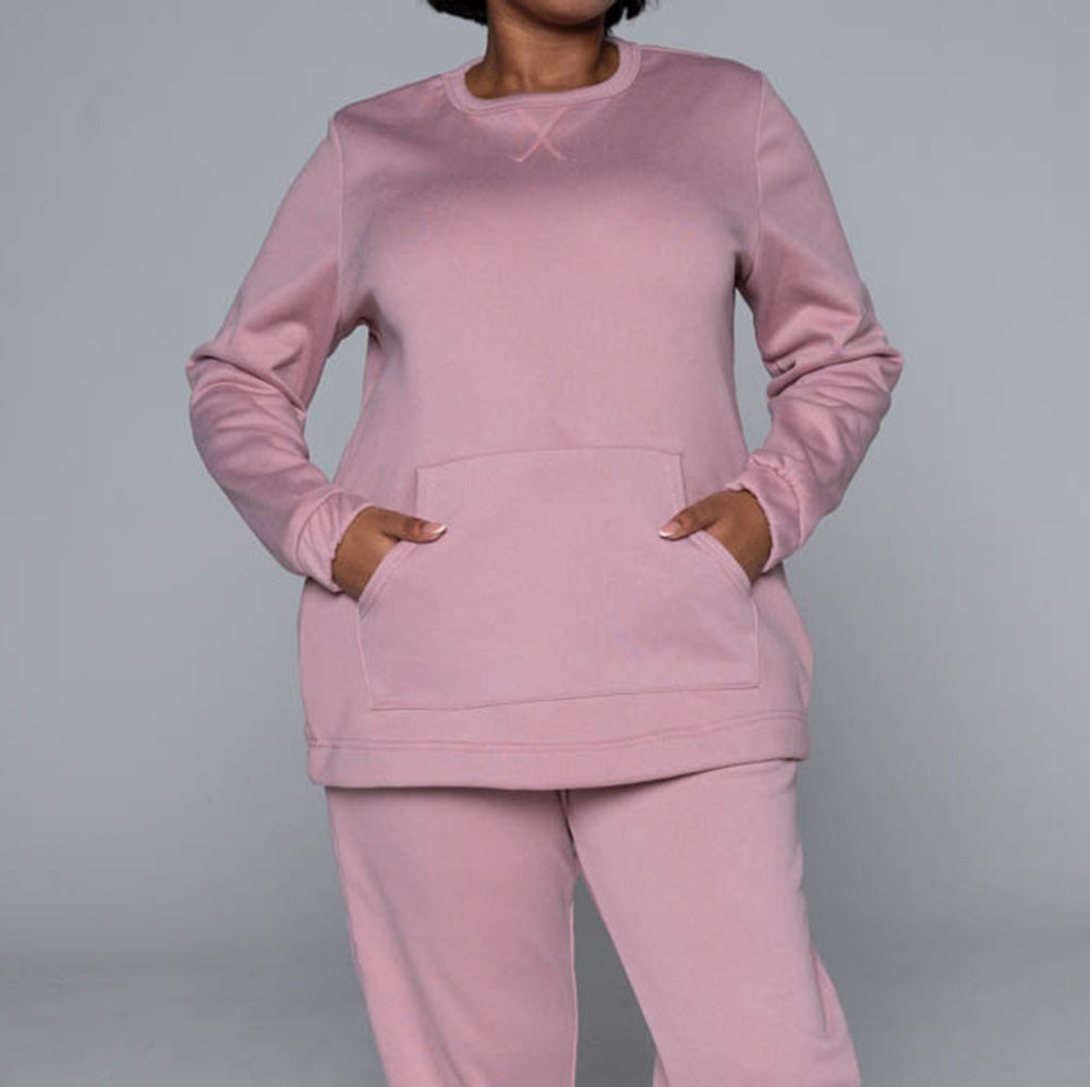 Plus Size Spun Poly Track Top