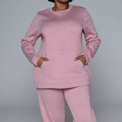 Plus Size Spun Poly Track Top