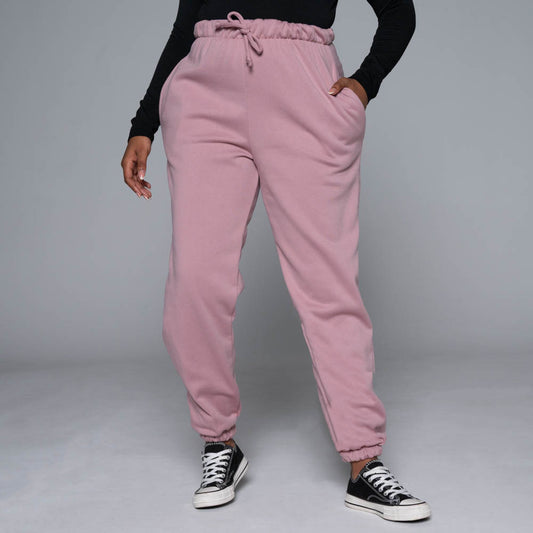 Plus Size Spun Poly Track Pants