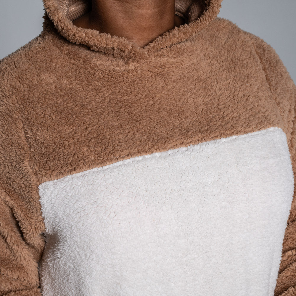 Plus Size Sherpa Hooded Jacket