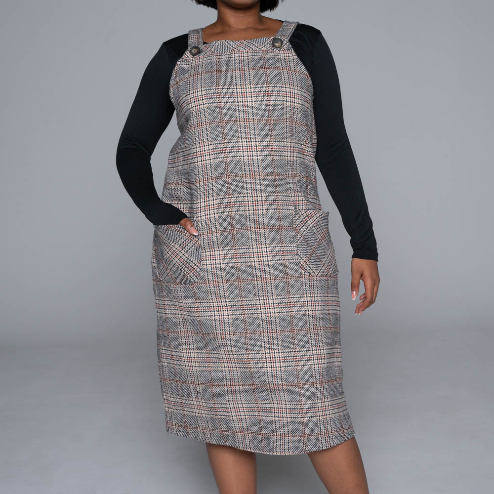 Plus Size Pinafore Dress