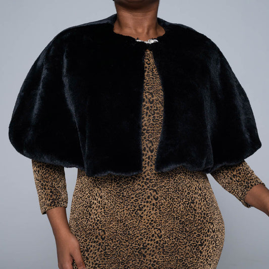 Plus Size Black Cape