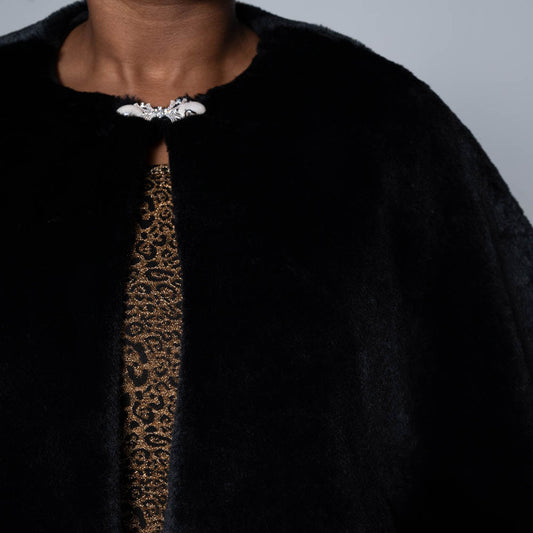 Plus Size Black Cape