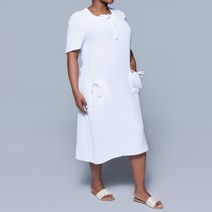 Plus Size Optical White Airflow Tunic