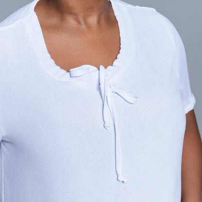 Plus Size Optical White Airflow Tunic