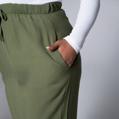 Plus Size Olive Pants