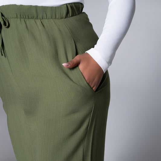 Plus Size Olive Pants