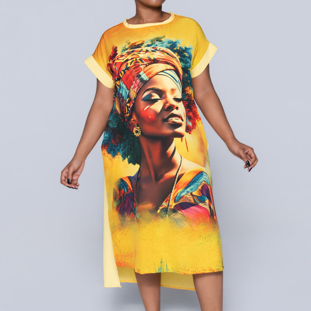 Plus Size Printed Tunic