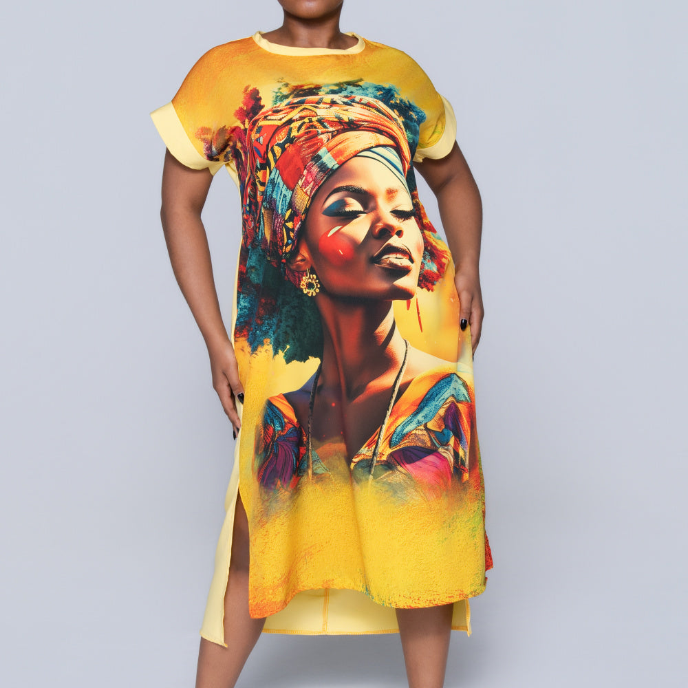 Plus Size Printed Tunic