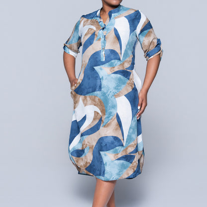 Plus Size Printed Tunic