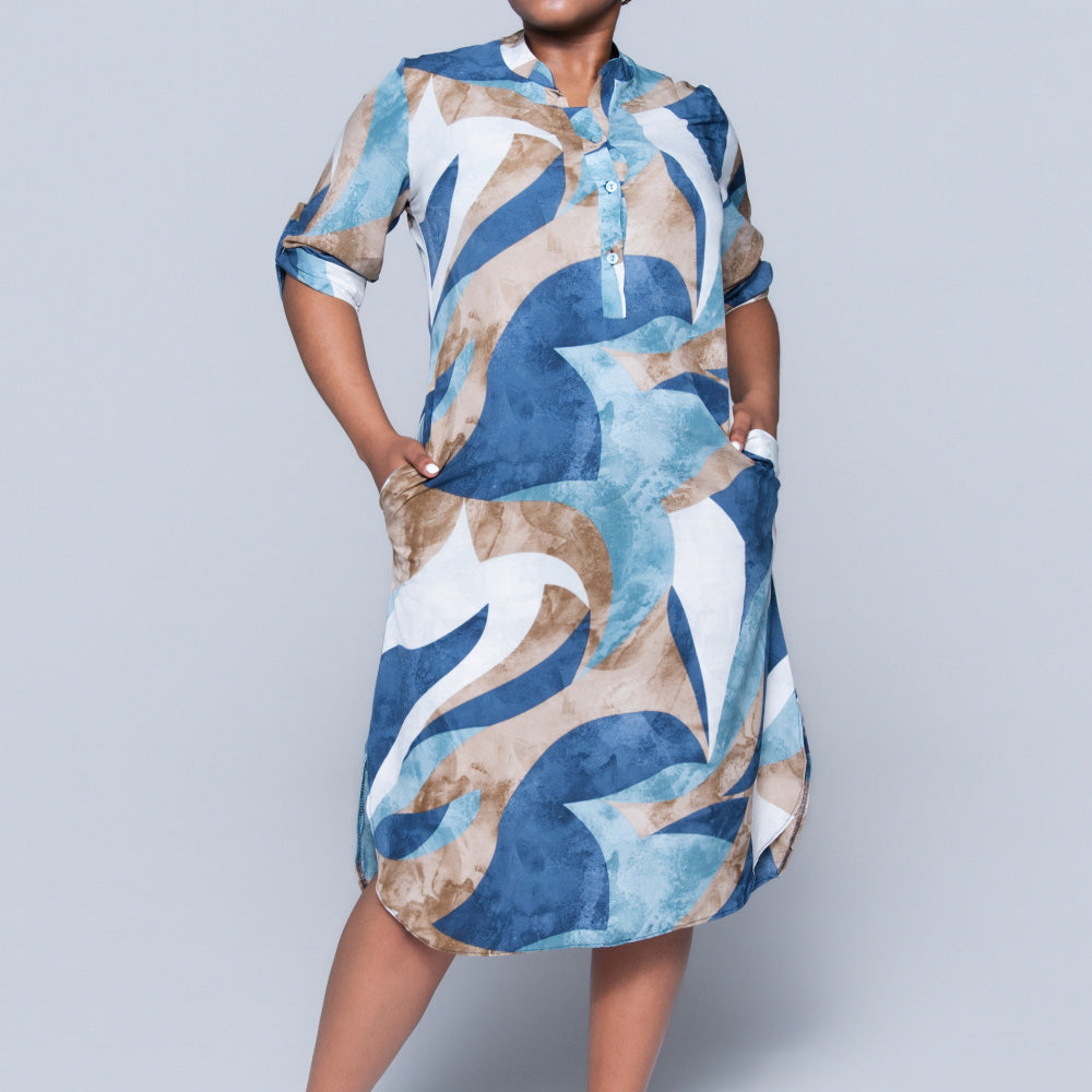 Plus Size Printed Tunic