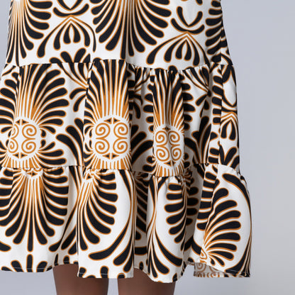 Plus Size Short Sleeve Printed Tunic