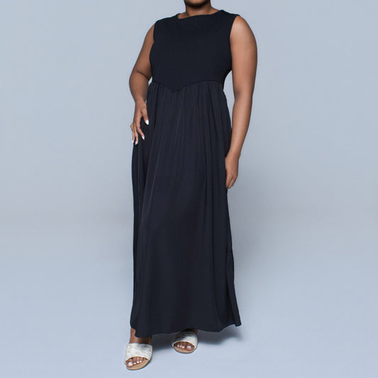 Plus Size Scuba Contrast Dress